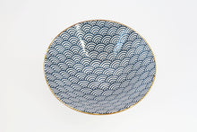 Load image into Gallery viewer, Ceramic Japanese ramen bowl | Waves pattern
