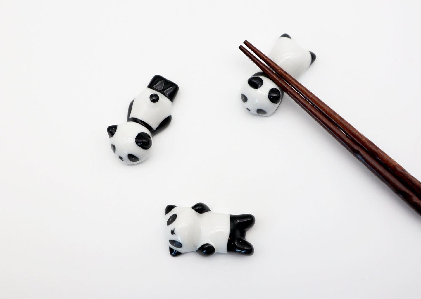 Panda chopstick holder set