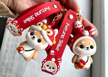 Load image into Gallery viewer, Festive style | Shiba Inu &amp; Bunny Cosplay Key Chain
