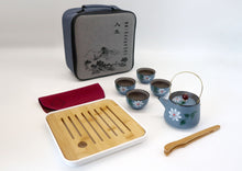 Load image into Gallery viewer, Mini Travel Kung Fu Tea Set | Blue
