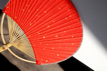 Load image into Gallery viewer, Small Chinese Rice paper handmade fan
