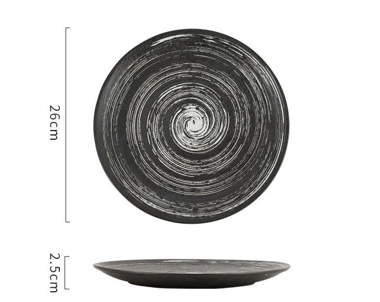 ZEN style round ceramic plate
