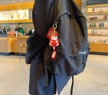 Load image into Gallery viewer, Maneki-neko cloth keychain
