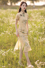 Load image into Gallery viewer, chinese cheongsam dress | summer yellow
