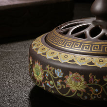 Load image into Gallery viewer, Ceramics lotus pattern incense burner
