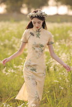 Load image into Gallery viewer, chinese cheongsam dress | summer yellow
