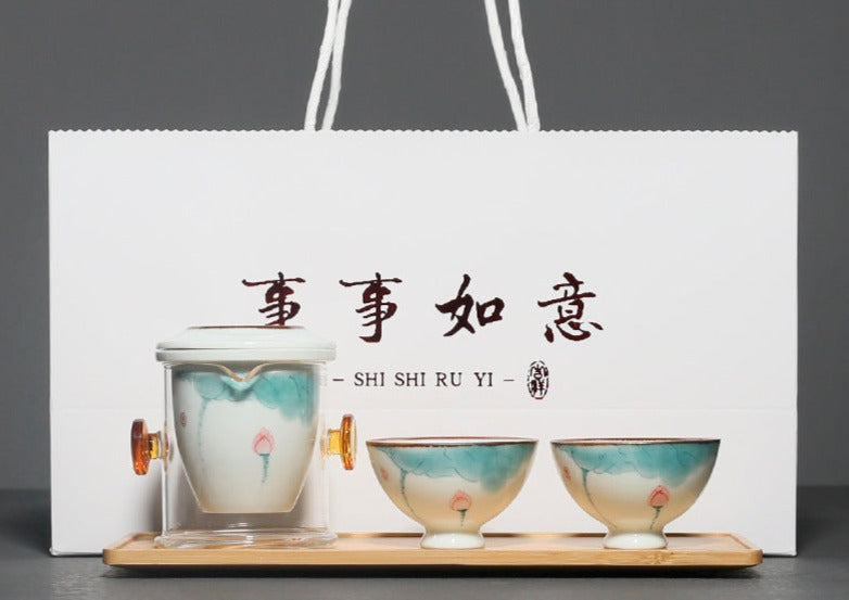 Hand Painted Tea Cup Gift Set