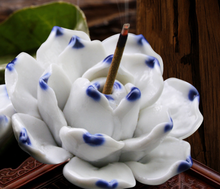 Load image into Gallery viewer, Ceramics lotus incense holder
